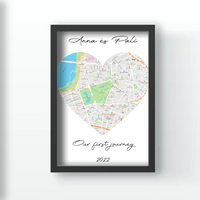 Emlékőrző falikép térképpel