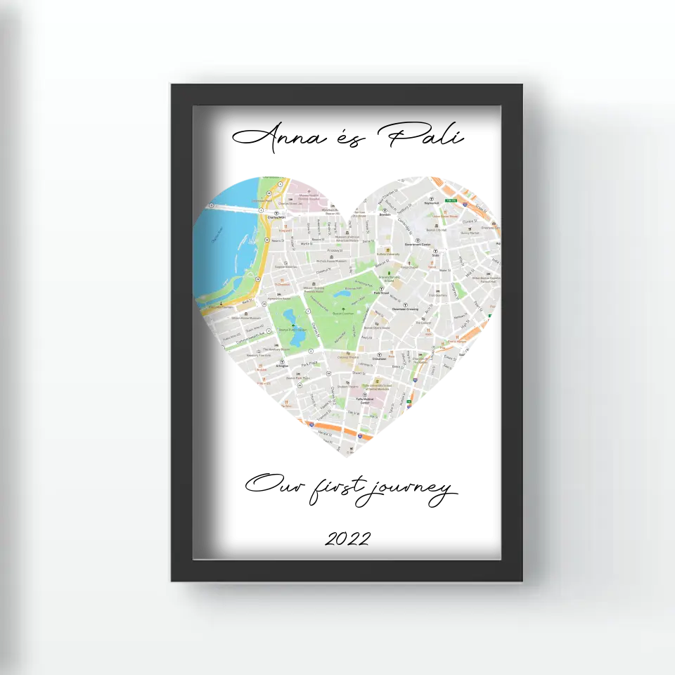 Emlékőrző falikép térképpel