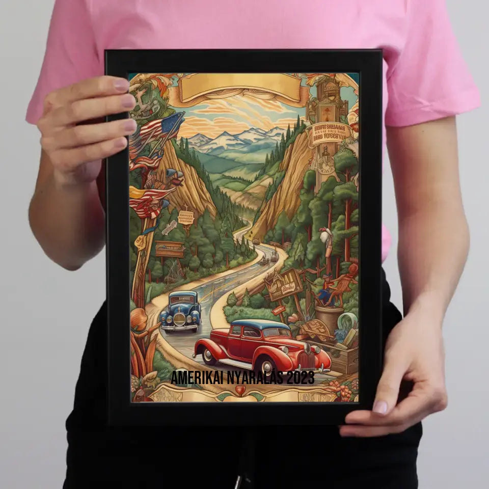 Amerika szuvenír ajándék falikép