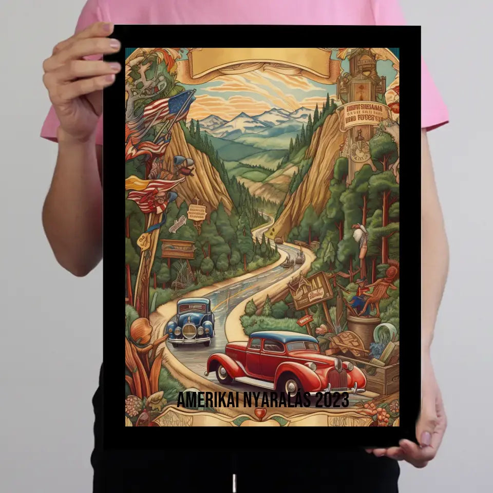 Amerika szuvenír ajándék falikép