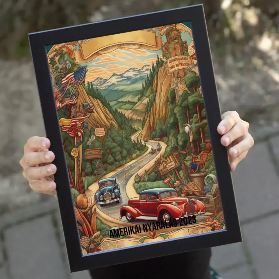 Amerika szuvenír ajándék falikép