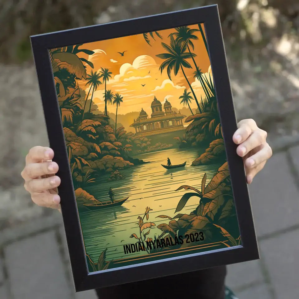 Indiai szuvenír ajándék falikép