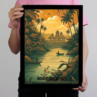 Indiai szuvenír ajándék falikép