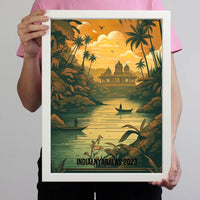 Indiai szuvenír ajándék falikép