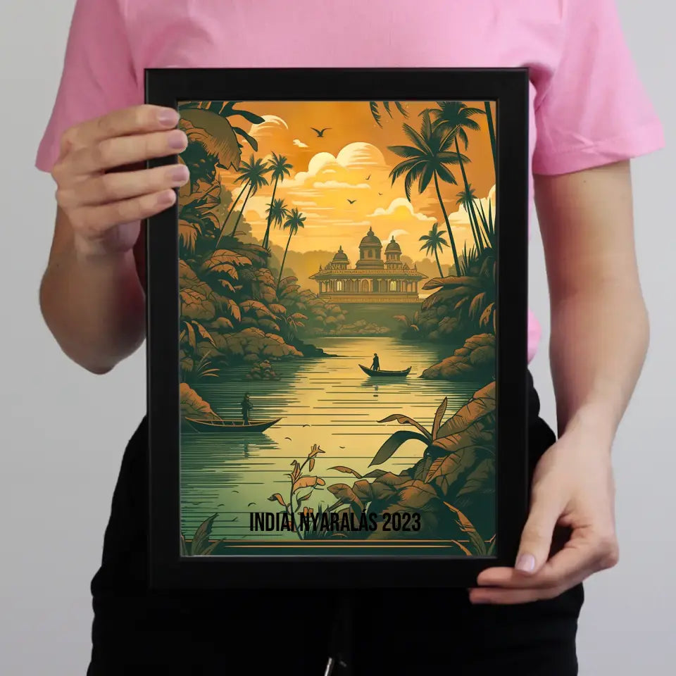 Indiai szuvenír ajándék falikép