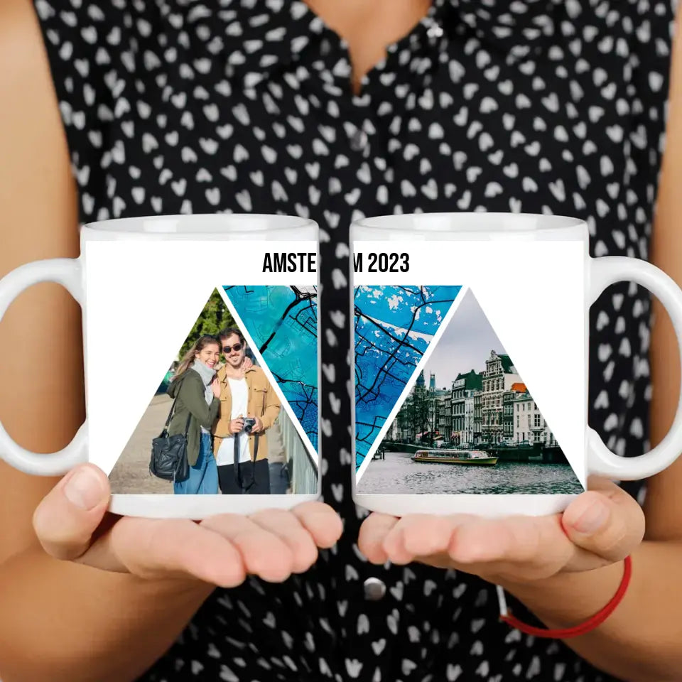 Egyedi képes szuvenír ajándék bögre térképpel