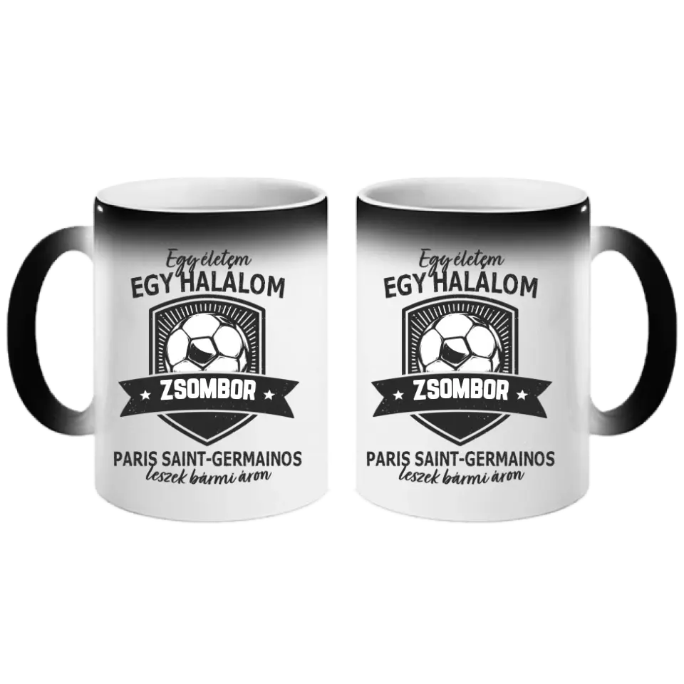 Egyedi neves Paris-Saint Germain FC egyedi neves ajándék bögre