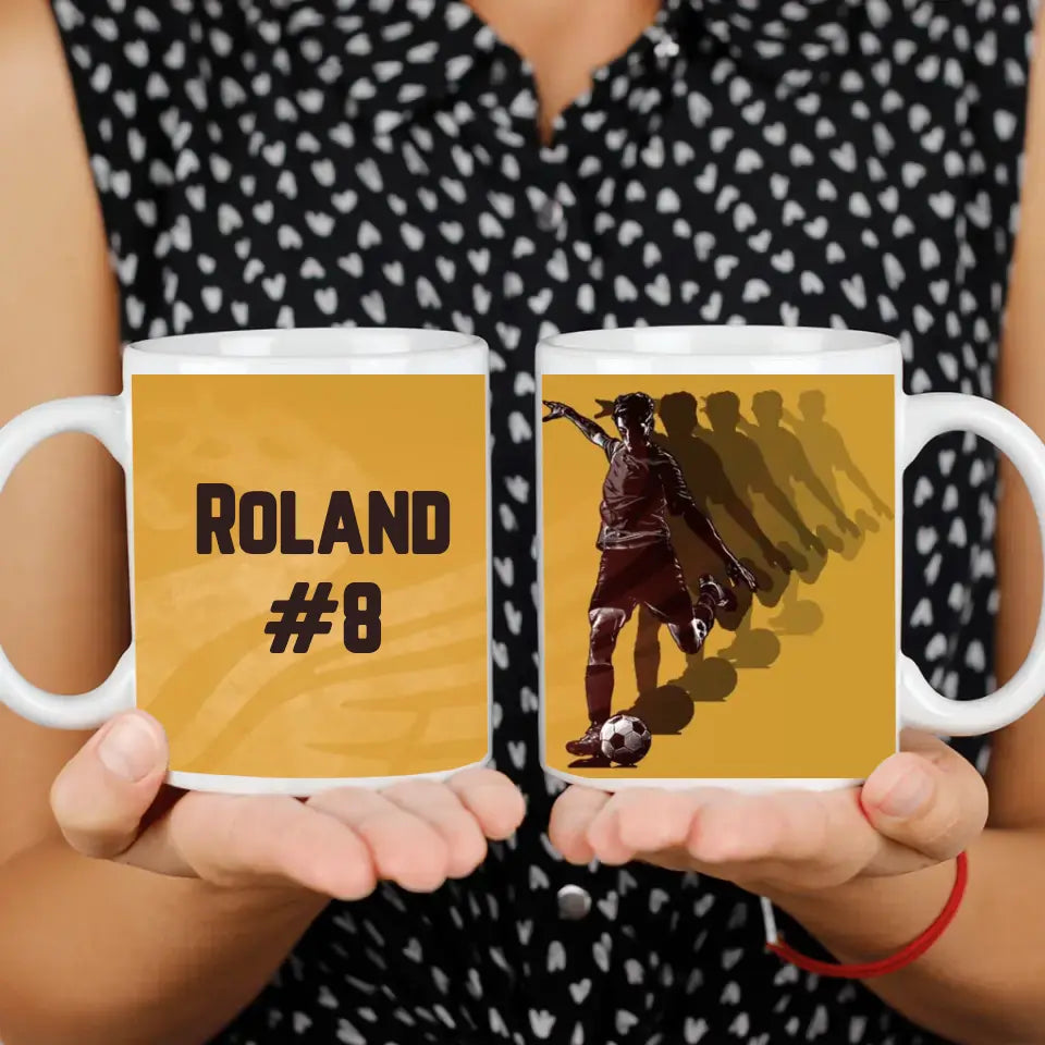 Egyedi neves focista bögre