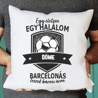 Egyedi neves Barcelona focis párna