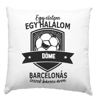 Egyedi neves Barcelona focis párna