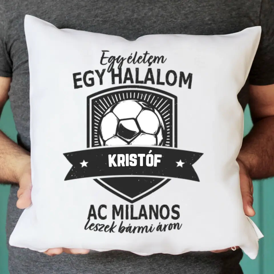 Egyedi neves AC Milan focis párna