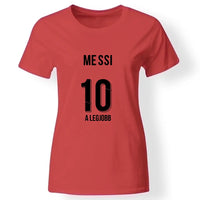 Messi Miami mez kinézetű póló nőknek piros