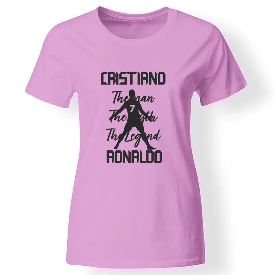 The Man The Myth The Legend - Crstiano Ronaldo női póló rózsaszín