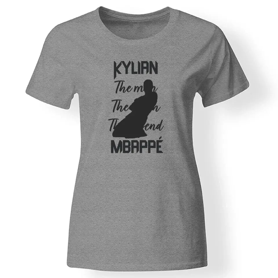 The Man The Myth The Legend - Mbappe női póló szürke