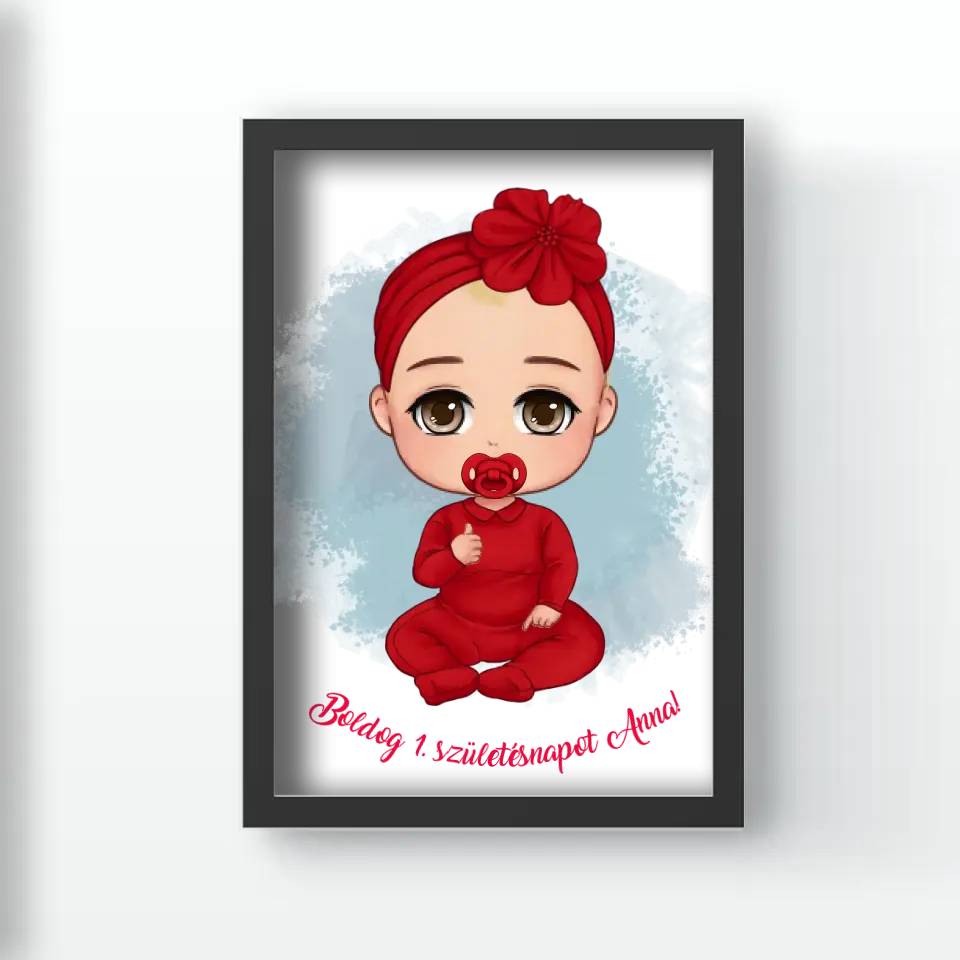 Szülinapi falikép egy éveseknek