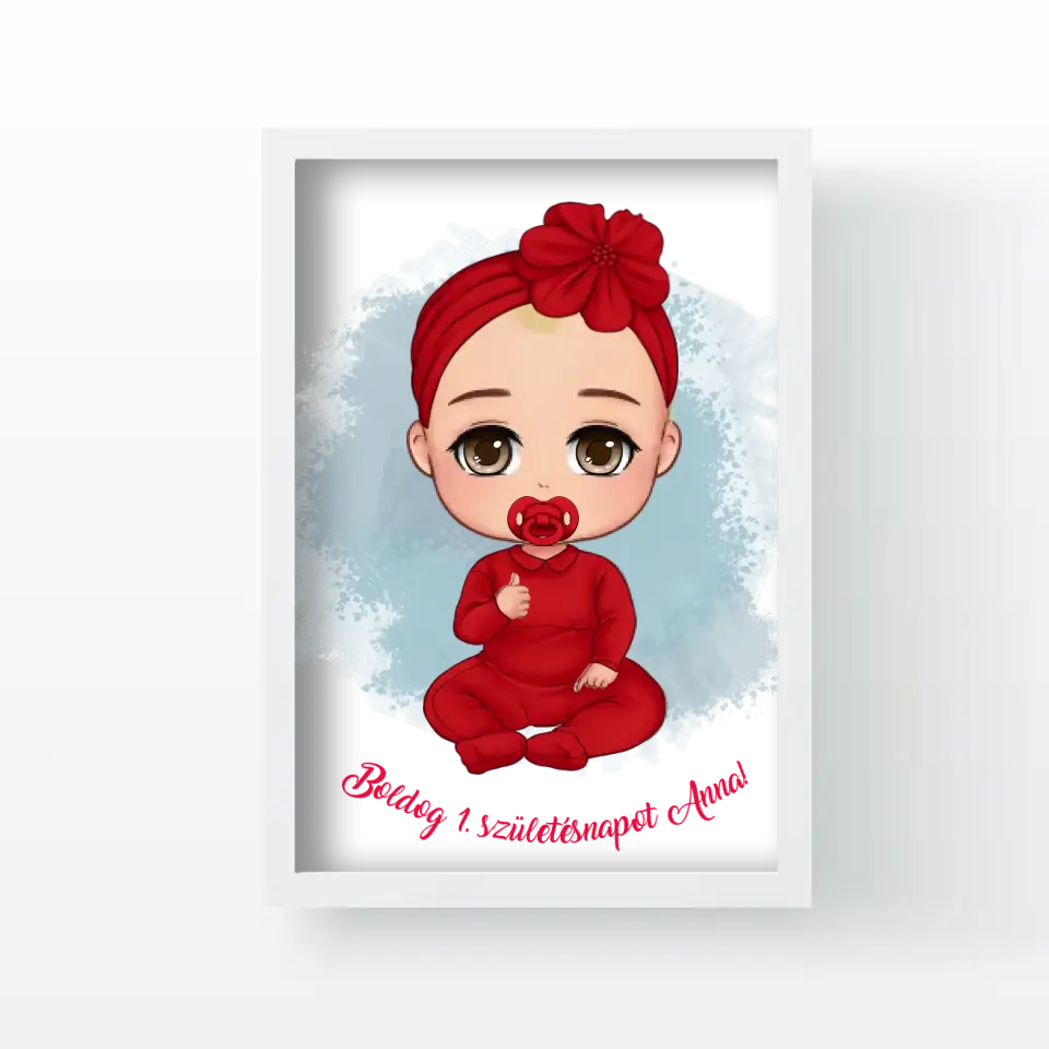 Szülinapi falikép egy éveseknek