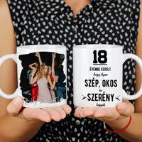 Szép és okos 18. szülinapi bögre