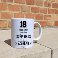 Szép és okos 18. szülinapi bögre