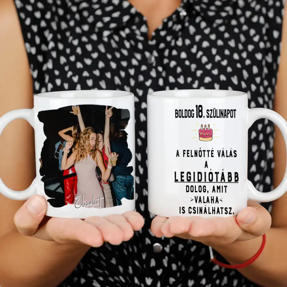 Felnőtté válás 18. szülinapi bögre 