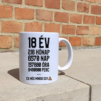 18 év vicces szülinapi bögre 