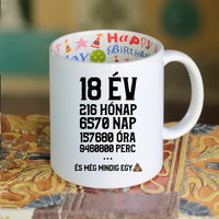 18 év vicces szülinapi bögre 