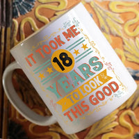 Vicces 18. szülinapi bögre egyedi képpel