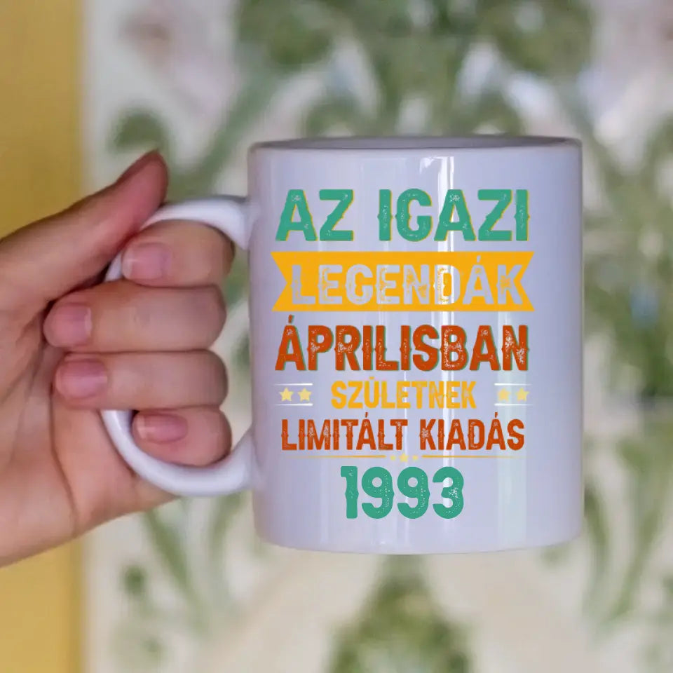 Az igazi legendák egyedi születésnapi ajándék bögre