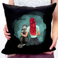 Kutyás párna fekete huzattal