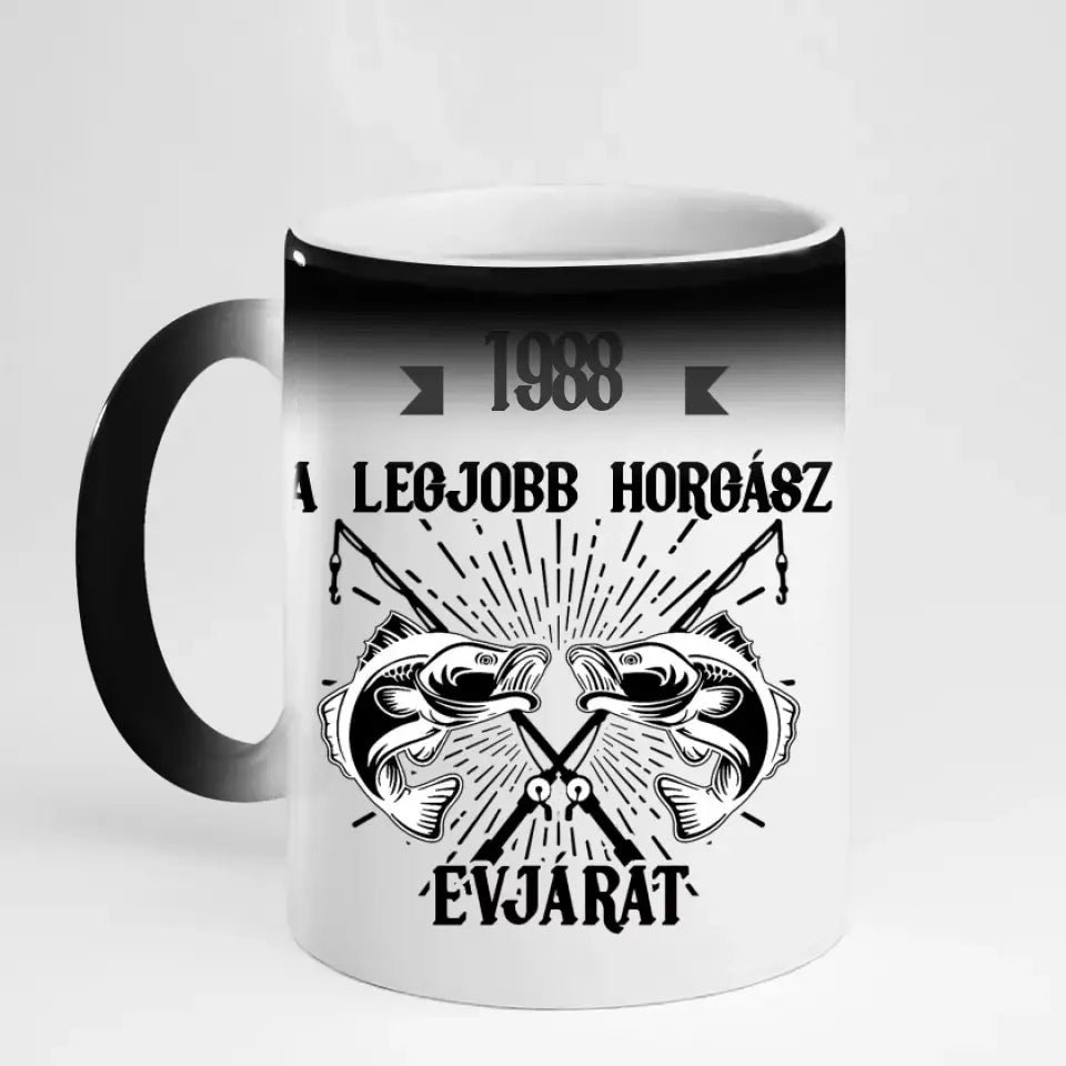 A legjobb horgász évjárat szülinapi bögre