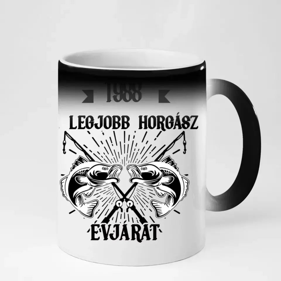 A legjobb horgász évjárat szülinapi bögre