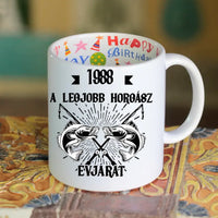 A legjobb horgász évjárat szülinapi bögre