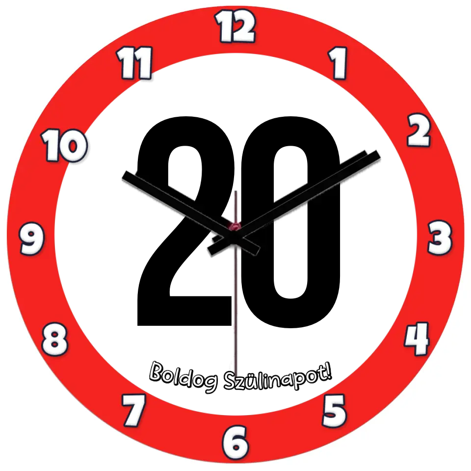 Húszas szülinapi óra