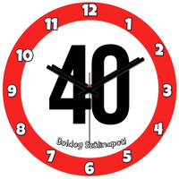 Negyvenes szülinapi óra