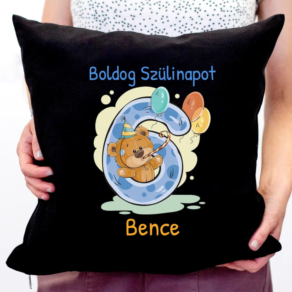 Születésnapi macis párna