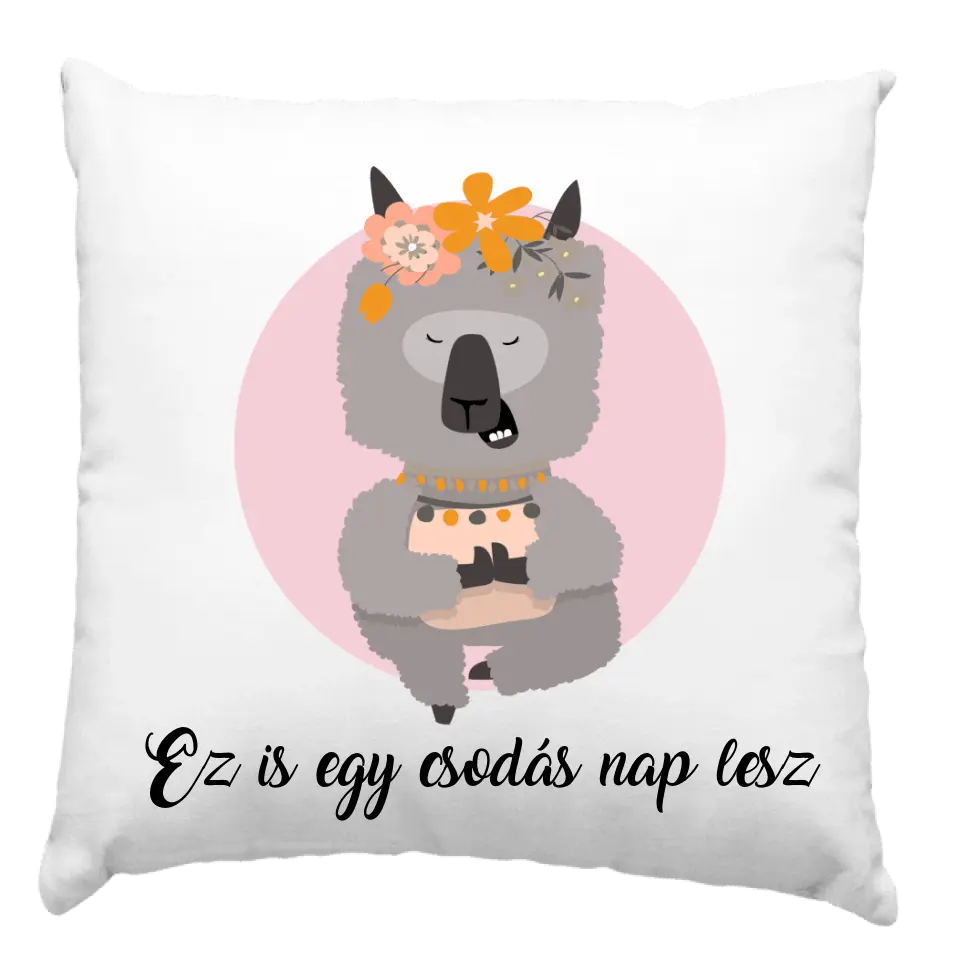 Lámás párna saját névvel
