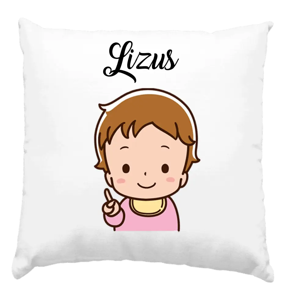 Szerkeszthető párna gyerek és kisállat mintával