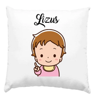 Szerkeszthető párna gyerek és kisállat mintával