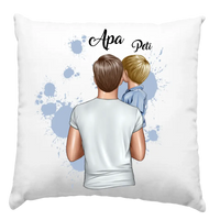 Apa kisfiúval egyedi párna