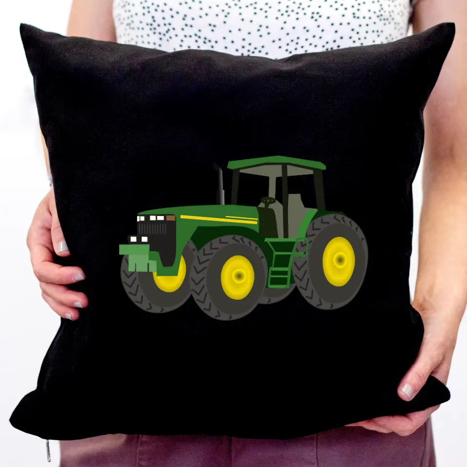 Traktoros párna egyedi névvel