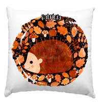 Őszi párna állatokkal egyedi névvel