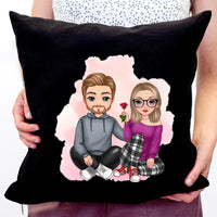 Valentin napi cuki páros párna