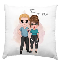 Egyedi cuki páros feliratos párna