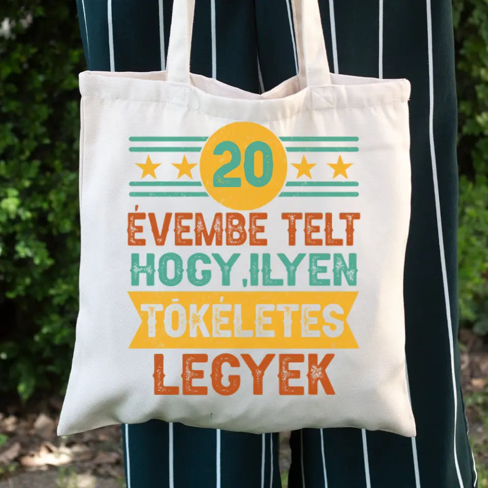 Tökéletes 20 éves szülinapi ajándék vászontáska