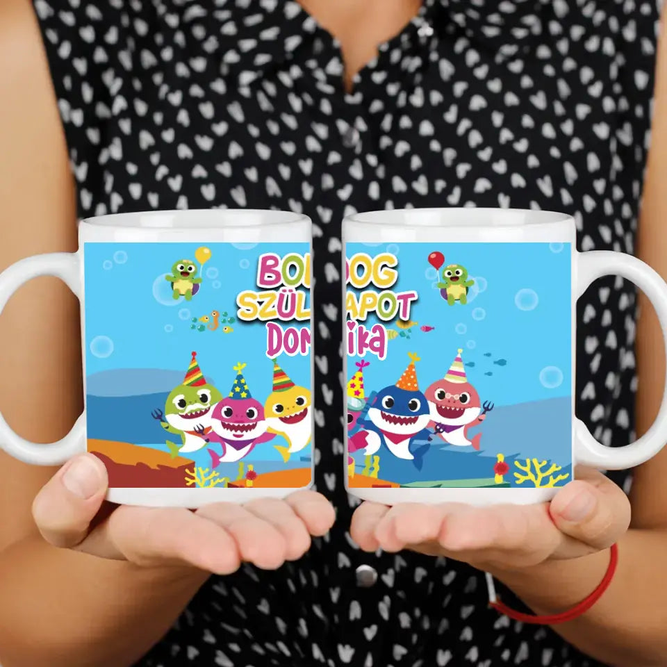 Babyshark Boldog Születésnapot bögre