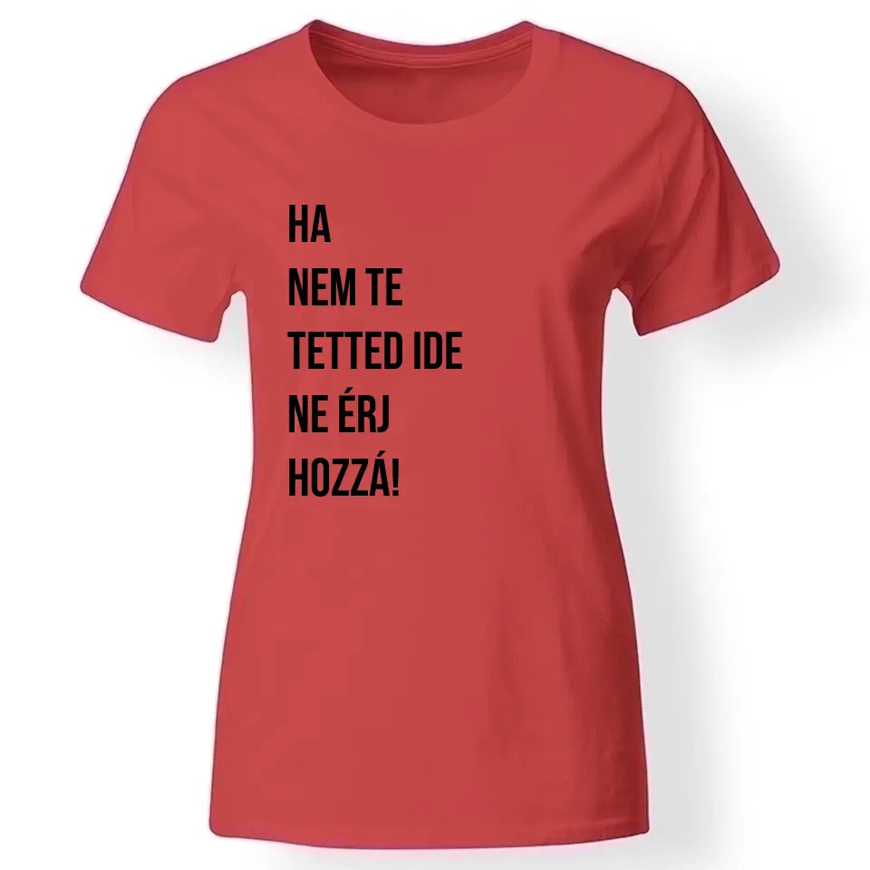 Vicces flegma kismama póló piros