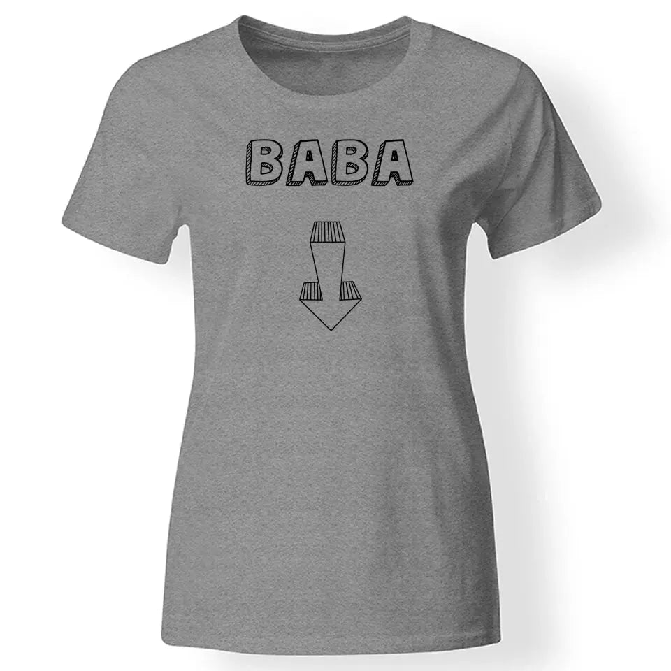 Itt a baba kismama póló szürke