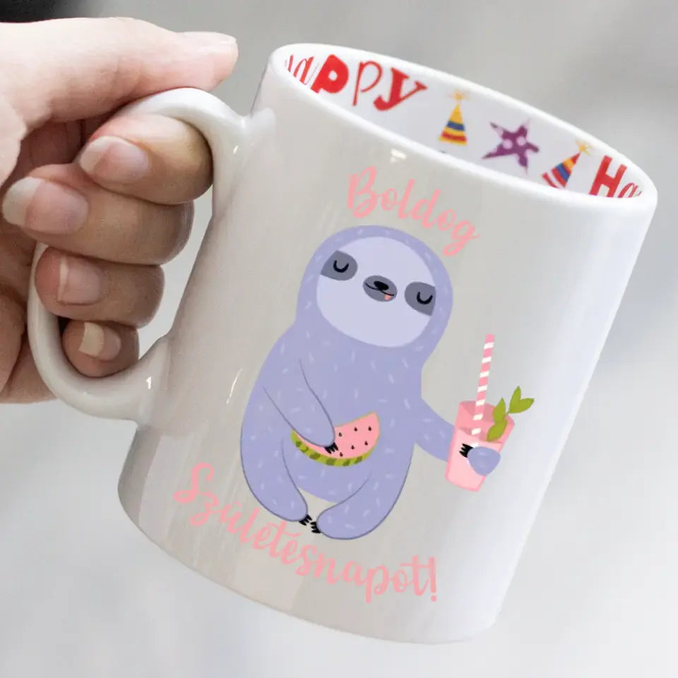 Egyedi neves lajháros szülinapi bögre