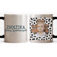 Egyedi képes focis szülinapi bögre gyerekeknek