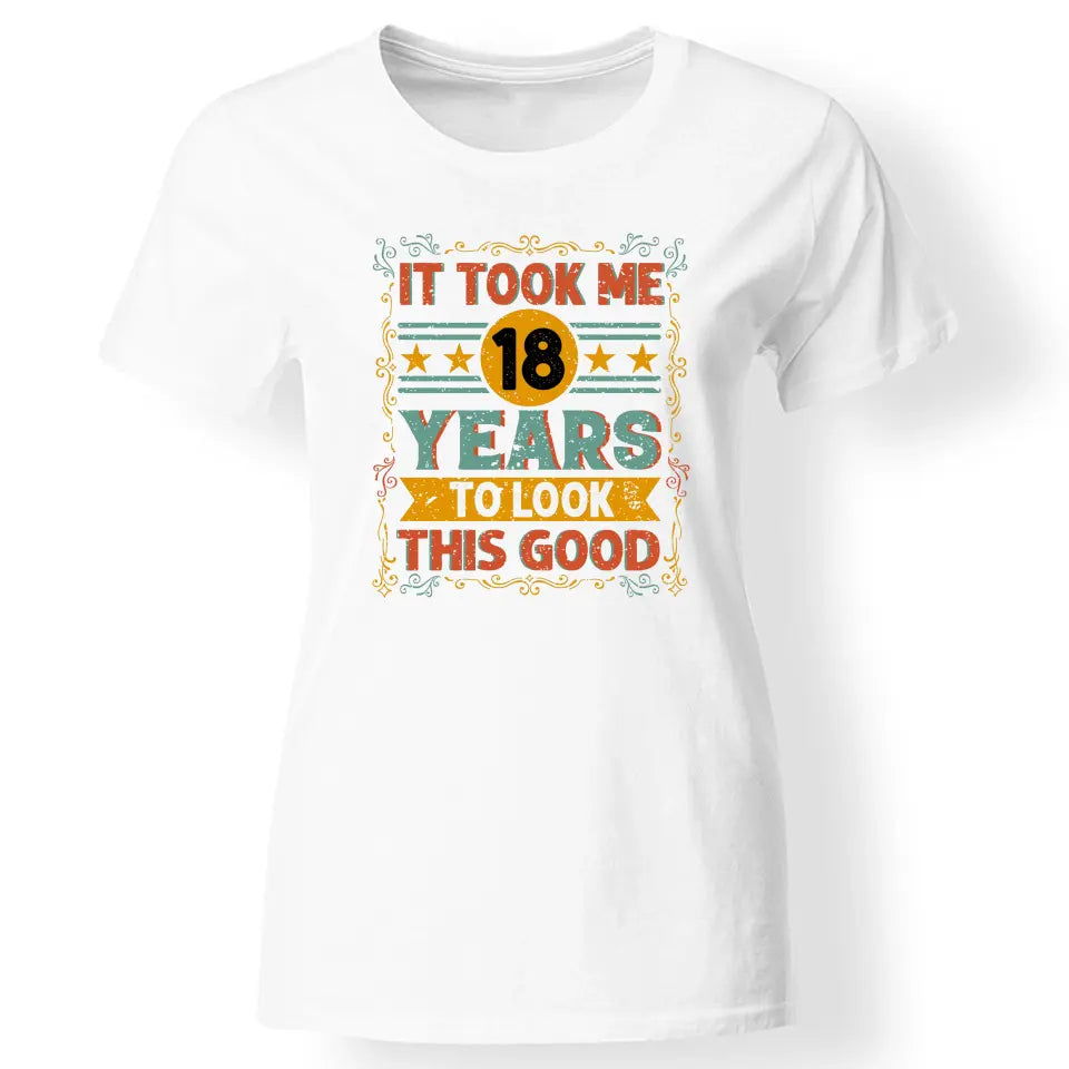 18. szülinapi póló nőknek fehér