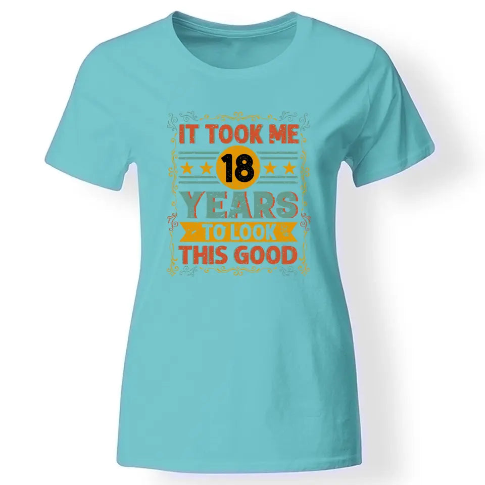 18. szülinapi póló nőknek türkiz